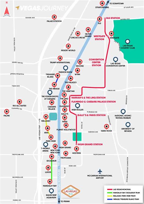 vegas free tram map